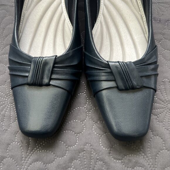 Easy Street Waive Square Toe Pump SZ 12M Kitten Block Heel KWOB Preppy Chic Cute - Picture 6 of 13